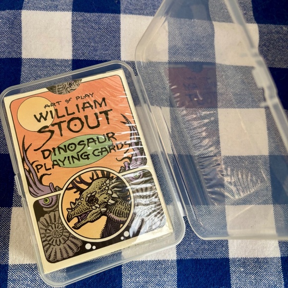 William Stout, renowned for his paleontological drawings, deck of dinosaur cards - Picture 4 of 4